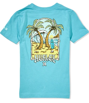 Hurley Little Boys 4-7 Short Sleeve Palm Beach Graphic T-Shirt