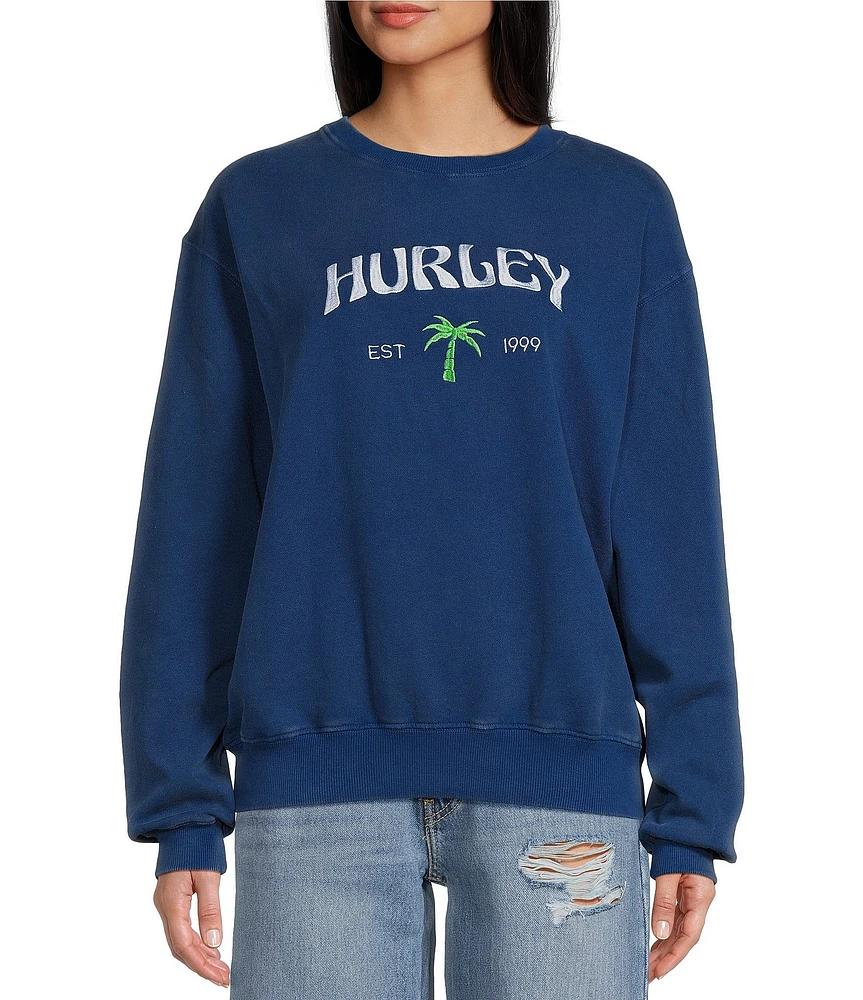 Hurley Long Sleeve Boyfriend Fleece Sweatshirt