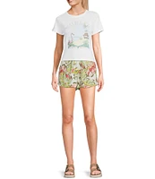 Hurley Malibu Tropical Floral/Leaf Printed Shorts