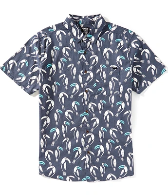 Hurley One & Only Lido Short Sleeve Bird Printed Woven Shirt