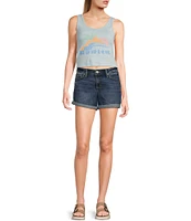 Hurley Palm Peaks Sleeveless Cropped Tank Top