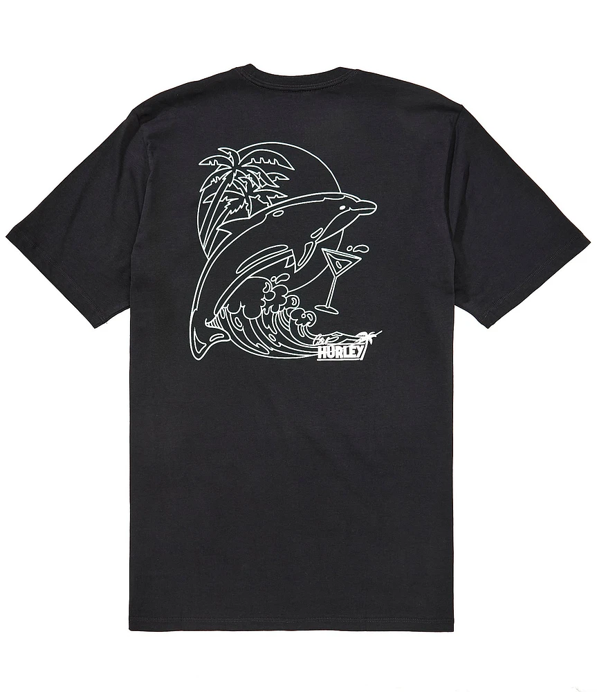 Hurley Porpoise Dolphin Short Sleeve Graphic T-Shirt