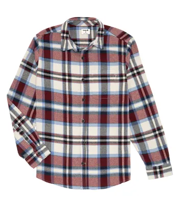 Hurley Portland Long Sleeve Organic Plaid Flannel Shirt
