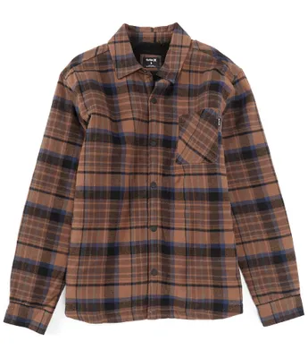 Hurley Portland Plaid Faux-Sherpa-Lined Flannel Shirt