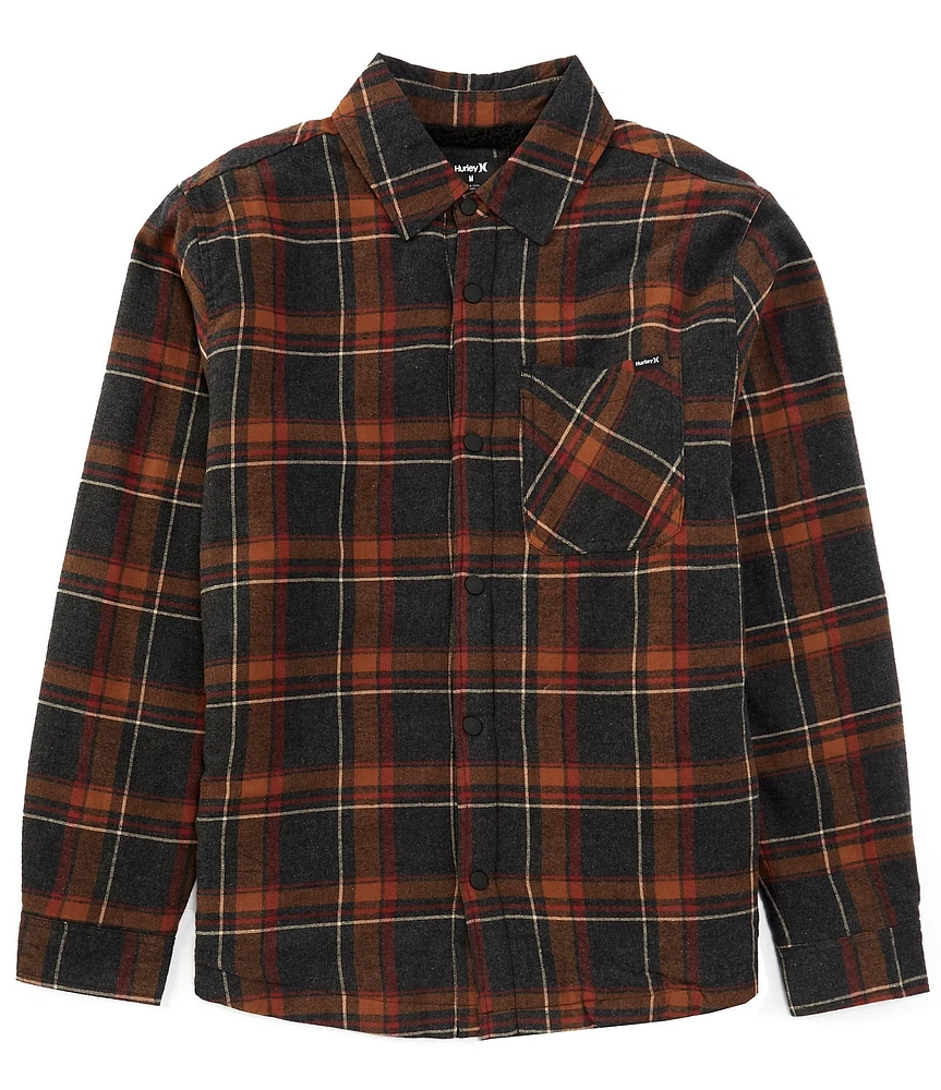 Hurley Portland Plaid Sherpa-Lined Flannel Shirt