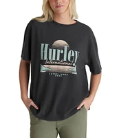 Hurley Racquet Graphic Short-Sleeve Boyfriend T-Shirt