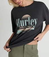 Hurley Racquet Graphic Short-Sleeve Boyfriend T-Shirt