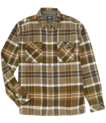 Hurley Santa Cruz Long-Sleeve Plaid Flannel Shirt