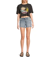 Hurley Society Islands Short Sleeve Boxy Cropped T-Shirt