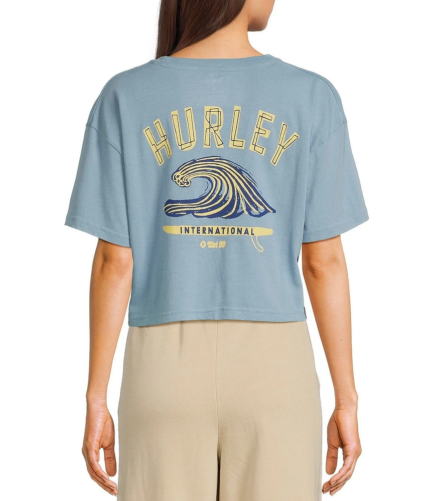 Hurley Surf Club Cropped Graphic T-Shirt