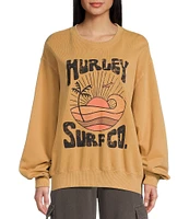 Hurley Take Me Surfing Long Sleeve Boyfriend Fleece Graphic Sweatshirt