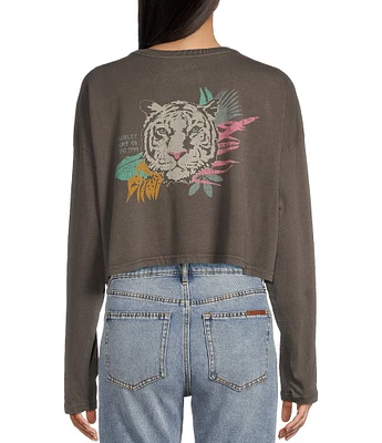 Hurley Tiger Milk Long Sleeve Cropped T-Shirt