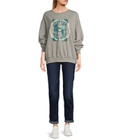 Hurley Undefeated Long Sleeve Boyfriend Fleece Graphic Sweatshirt