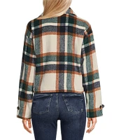 Hurley Winchester Long Sleeve Yarn Dyed Plaid Cropped Jacket