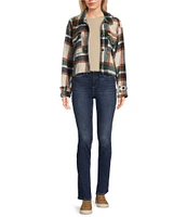 Hurley Winchester Long Sleeve Yarn Dyed Plaid Cropped Jacket