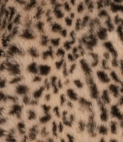 I.N San Francisco Long Sleeve Faux Fur Leopard Print Shrug