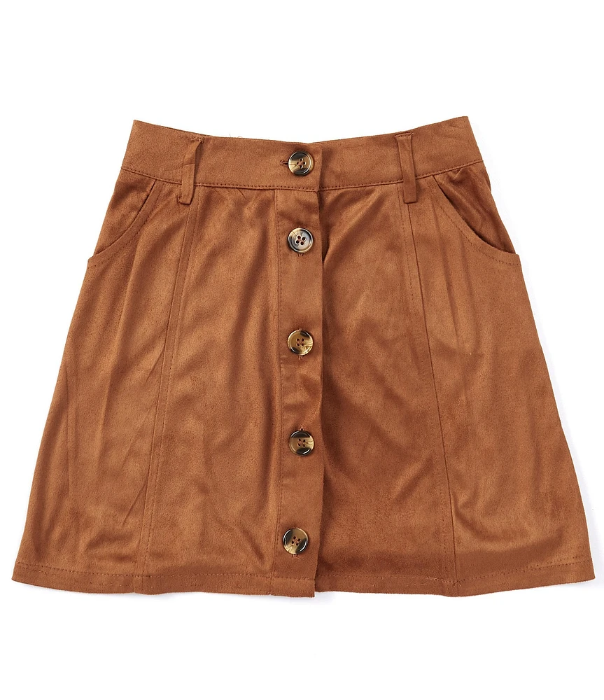 I.N. Girl Big Girls 7-16 Faux-Suede Skirt