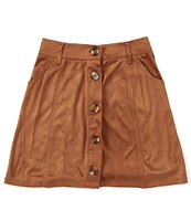 I.N. Girl Big Girls 7-16 Faux-Suede Skirt