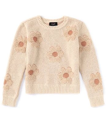 I.N. Girl Big Girls 7-16 Long Sleeve Daisy Sweater