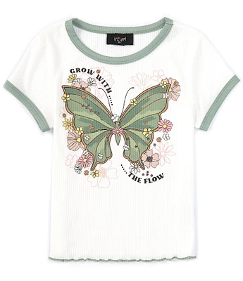 I.N. Girl Big Girls 7-16 Short-Sleeve Butterfly-Motif T-Shirt