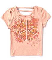 I.N. Girl Big Girls 7-16 Short-Sleeve Embellished-Peace-Sign T-Shirt