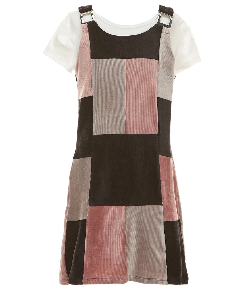 I.N. Girl Big Girls 7-16 Sleeveless Color Block Jumper Dress & Solid Short-Sleeve Top Set