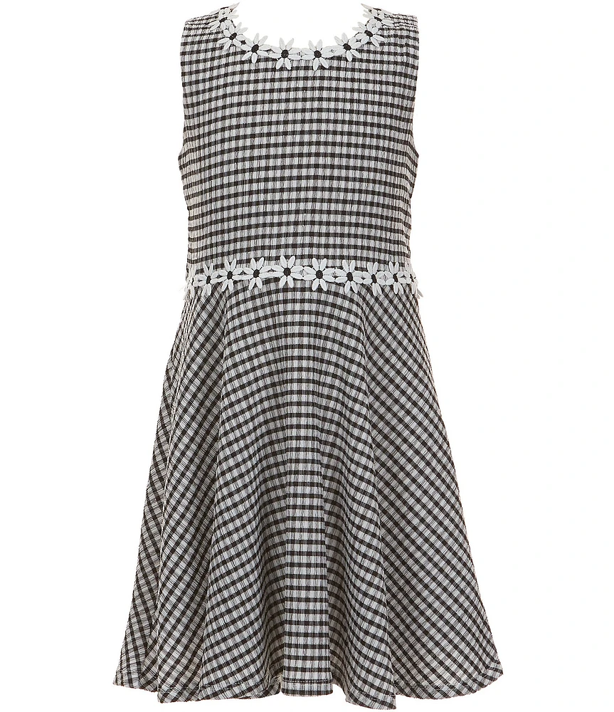 I.N. Girl Little Girls 4-6X Daisy Gingham Sleeveless Fit & Flare Dress