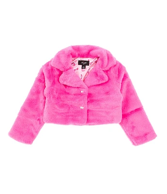 I.N. Girl Little Girls 4-6X Long Sleeve Faux-Fur Jacket