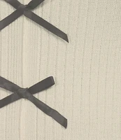 I.N. San Francisco Bow Front Short Sleeve Sweater