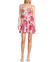 I.N. San Francisco Floral Lace Pattern Fit And Flare Dress