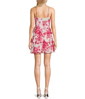 I.N. San Francisco Floral Lace Pattern Fit And Flare Dress