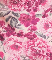 I.N. San Francisco Floral Print Off The Shoulder Asymmetrical Hem Midi Dress