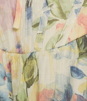 I.N. San Francisco Floral Print Sweetheart Neck Corset Smocked Back Midi Dress