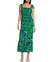 I.N. San Francisco Floral-Printed Tiered Side-Slit Coordinating Long Skirt