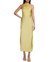 I.N. San Francisco Halter Neck Rose Long Slip Dress