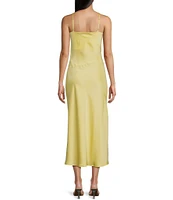 I.N. San Francisco Halter Neck Rose Long Slip Dress