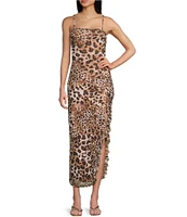 I.N. San Francisco Leopard Print Slip Dress