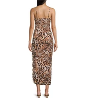 I.N. San Francisco Leopard Print Slip Dress