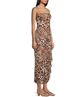I.N. San Francisco Leopard Print Slip Dress