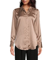 I.N. San Francisco Long Sleeve Button Front Shirttail Shirt