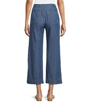 I.N. San Francisco Mid Rise Patch Pocket Wide Leg Coordinating Jeans