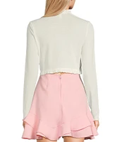 I.N. San Francisco Ruffle Edge Long Sleeve Shrug