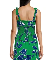 I.N. San Francisco Sleeveless Floral-Printed Smocked Coordinating Camisole