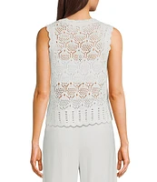I.N. San Francisco Sleeveless Openwork Sweater Tank Top