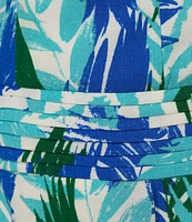 I.N. San Francisco Sleeveless Palm Leaf Printed Romper
