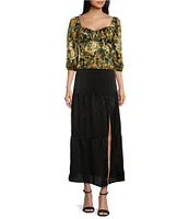 I.N. San Francisco Tiered Maxi Skirt