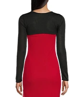 I.N. San Francisco Twist Front Long Sleeve Shrug