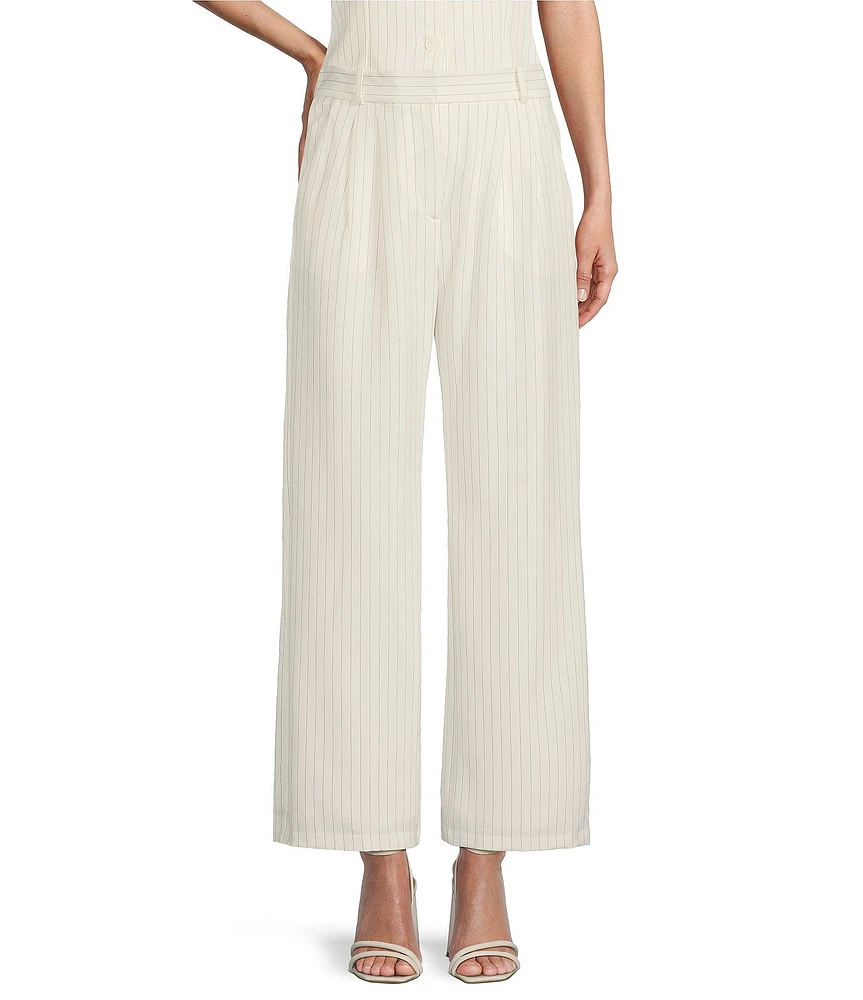 I.N. San Francisco Stripe Wide Leg Coordinating Tailored Pants