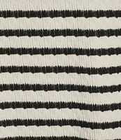 I.N. Studio Knit Stripe Square Neck 3/4 Sleeve Top