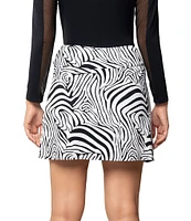 IBKUL Cecilia Animal Print Layered Skort